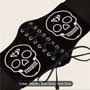 Lace Up Corset Waspie Belt Punk